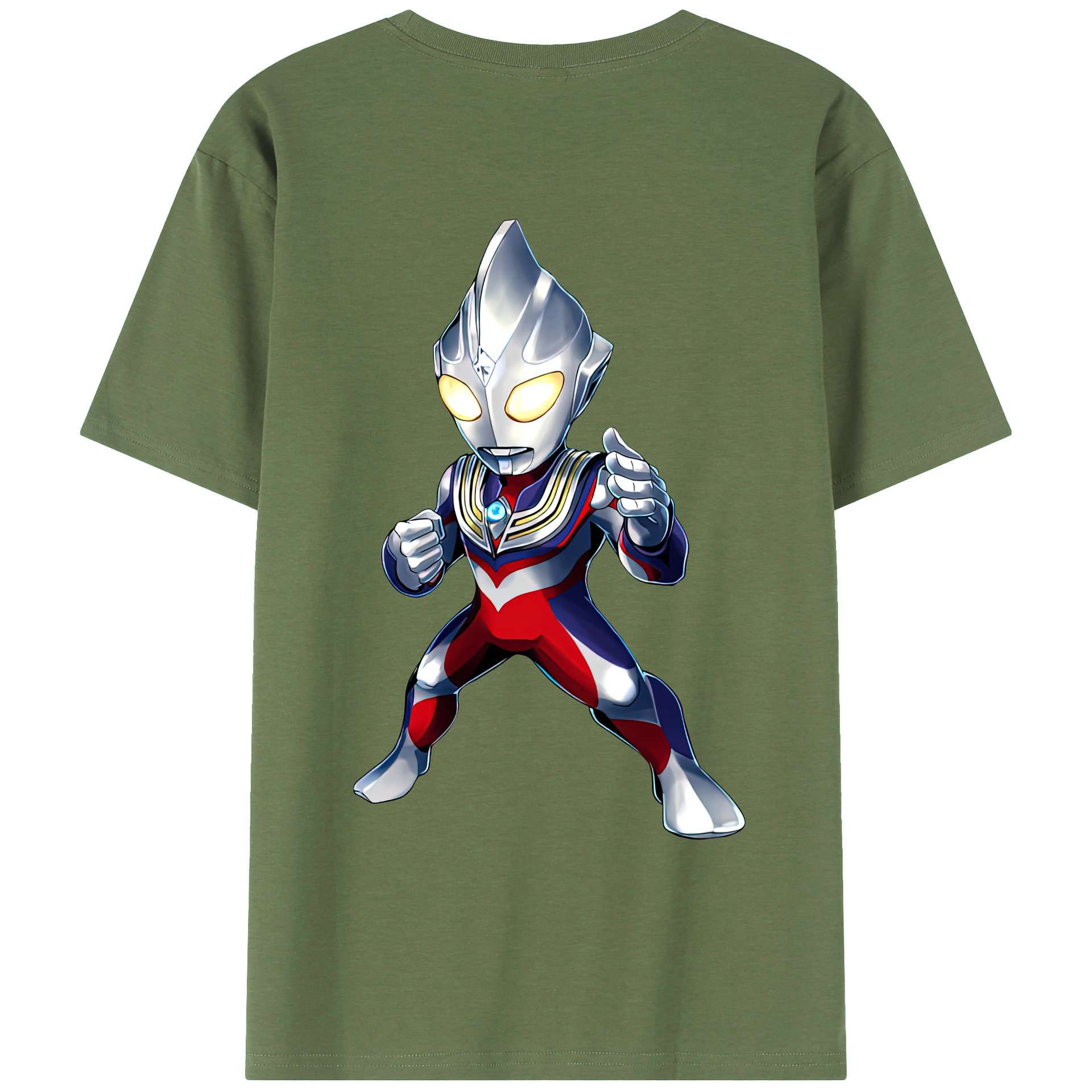 （画像用） ウルトラマン Ultraman 綿100％ メンズ半袖Tシャツ（バックプリント） 通気性